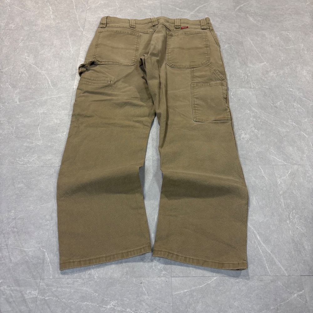 Wrangler Riggs Workwear Carpenter Pants Mens 34x30 Tan Khaki 94LXWCK Stretch